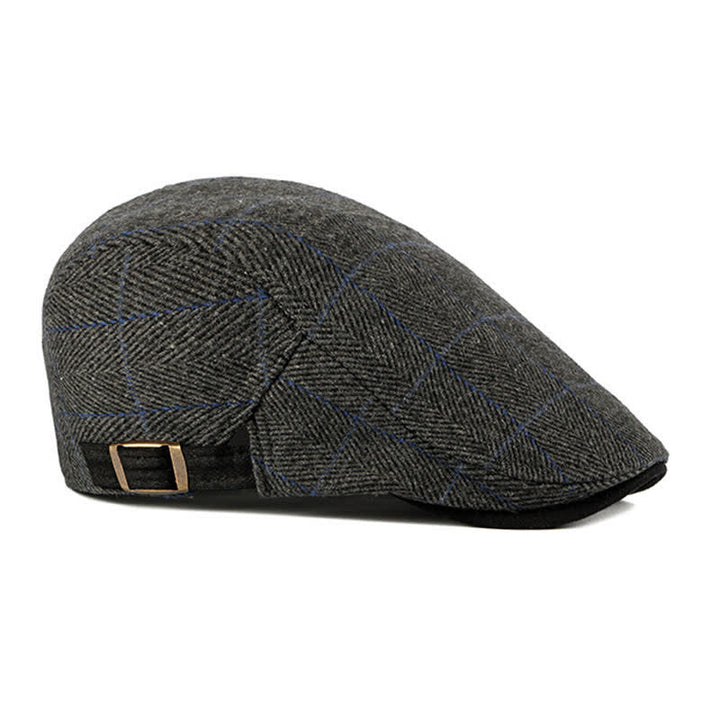 Vintage Herringbone Gatsby Flat Cotton Beret Hat - image 7
