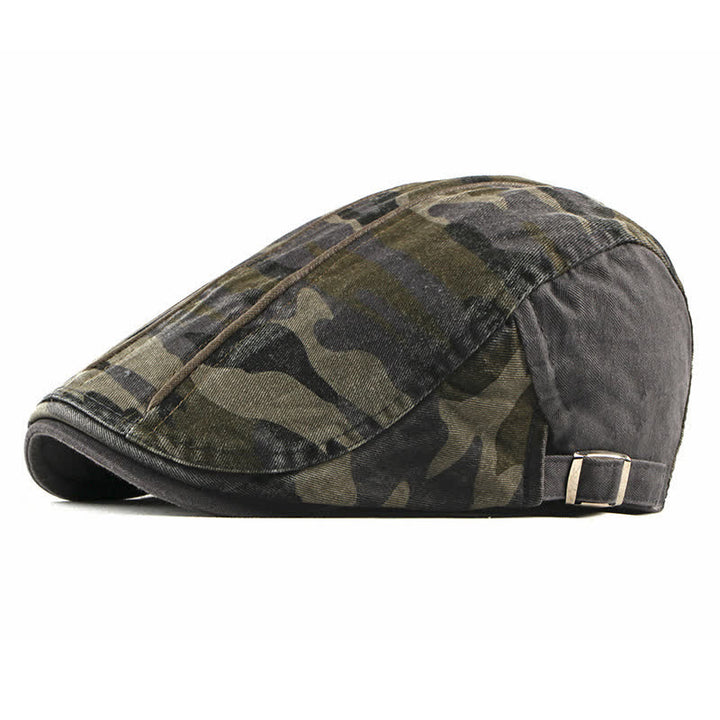 Cool Camouflage Style Cotton Beret Hat - Gray - Adjustable (21 5/8"-24") - image 12