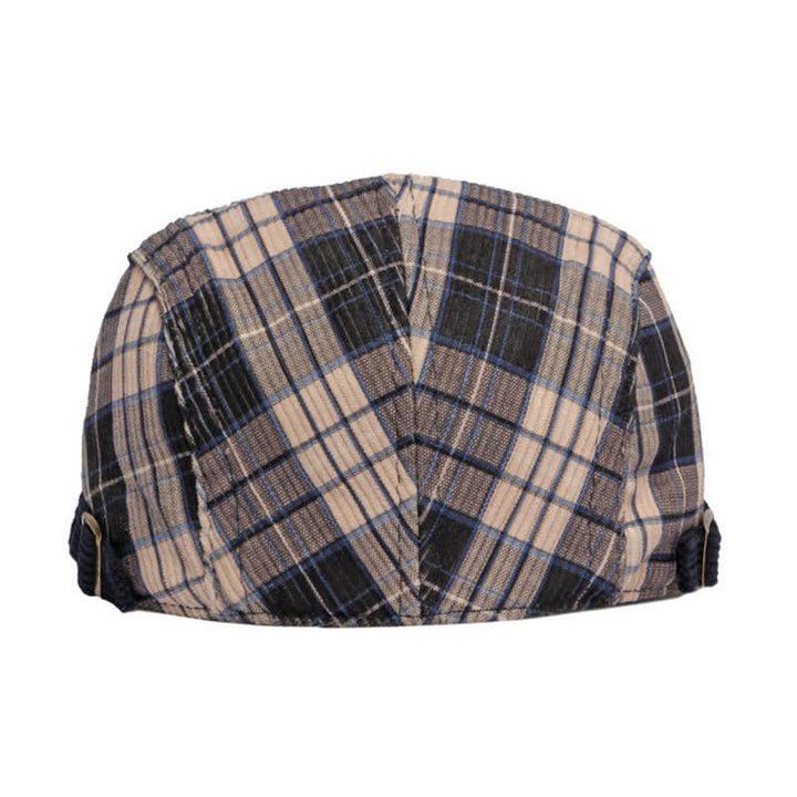 Plaid Corduroy Cotton Duckbill Visor Beret Hat - image 10