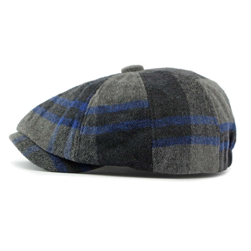 Painter Octagonal Checked Newsboy Beret Hat - image 2