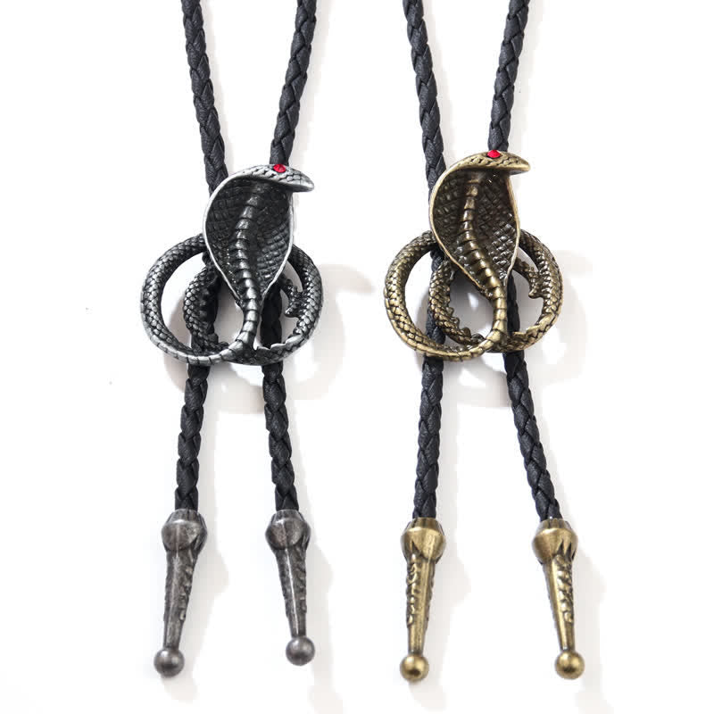 Western Punk Cobras Snake Bolo Tie - image 1