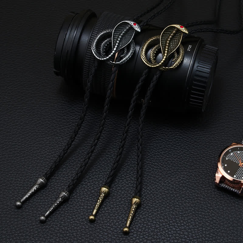 Western Punk Cobras Snake Bolo Tie - image 0