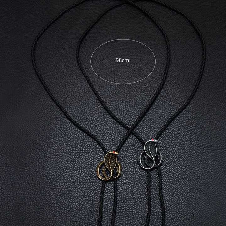 Western Punk Cobras Snake Bolo Tie - image 4