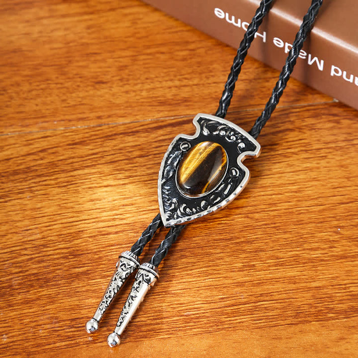 Arrows Tribal Style Artificial Stone Pendant Bolo Tie - image 2