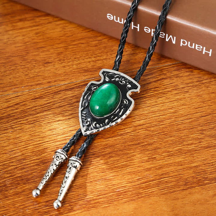 Arrows Tribal Style Artificial Stone Pendant Bolo Tie - image 9