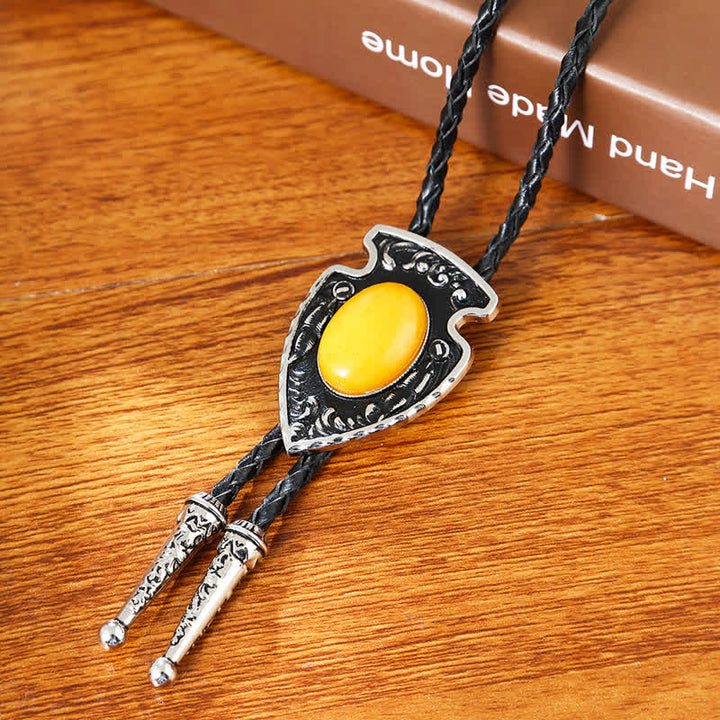 Arrows Tribal Style Artificial Stone Pendant Bolo Tie - image 5