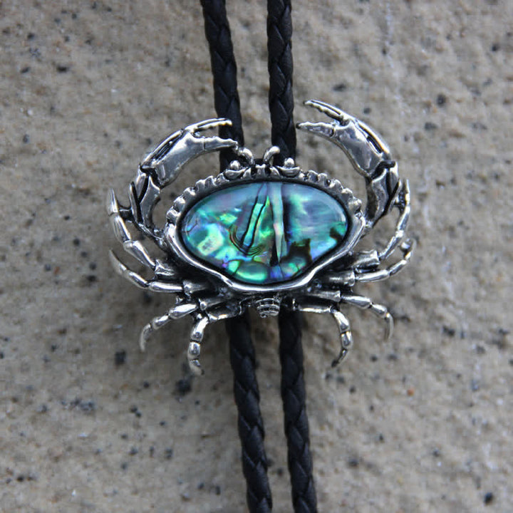 Crab Abalone Shell Removable Pendant Bolo Tie - image 5