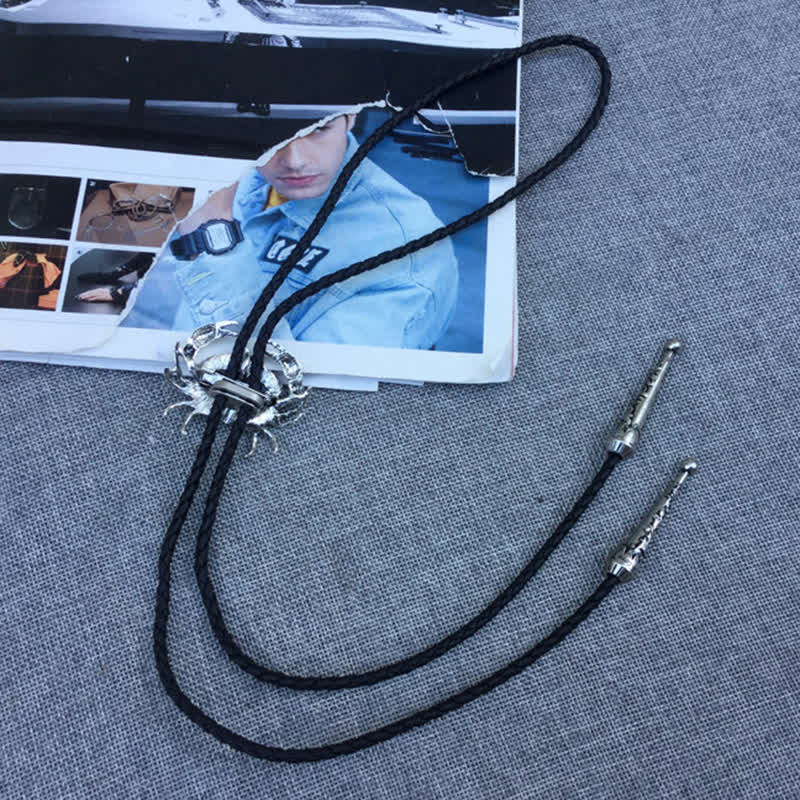 Crab Abalone Shell Removable Pendant Bolo Tie - image 7