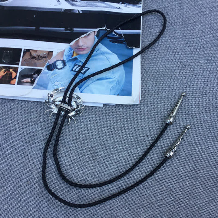 Crab Abalone Shell Removable Pendant Bolo Tie - image 7