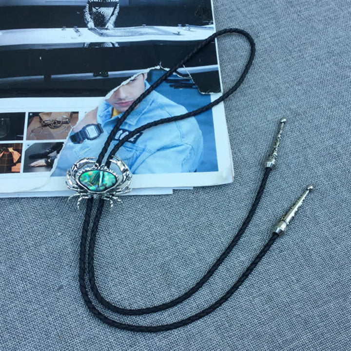 Crab Abalone Shell Removable Pendant Bolo Tie - image 6