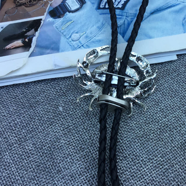 Crab Abalone Shell Removable Pendant Bolo Tie - image 4