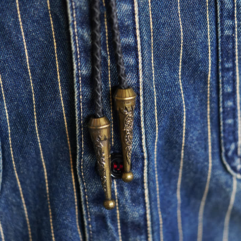 Texas Lone Star Longhorn Pendant Bolo Tie - image 4