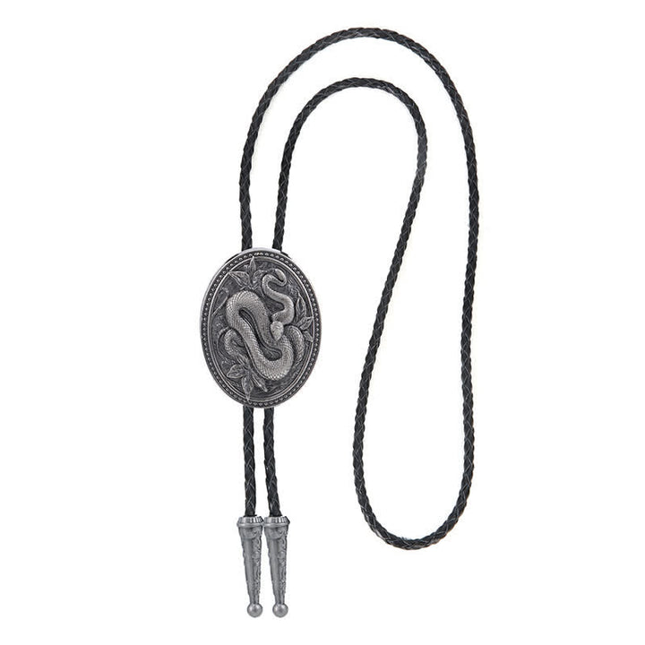 Traditional Snake Flower Pendant Bolo Tie - image 3