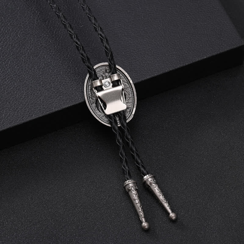 Traditional Snake Flower Pendant Bolo Tie - image 2