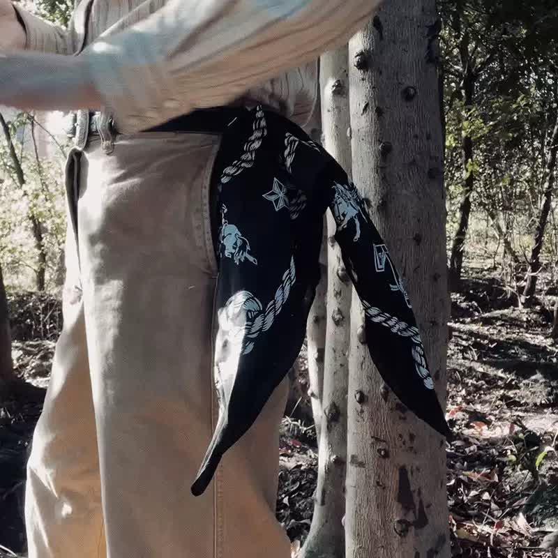 Cowboy Western Traditional Graphic Square Scarf - image 0