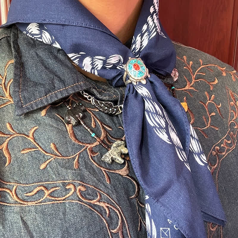 Cowboy Western Traditional Graphic Square Scarf - image 7