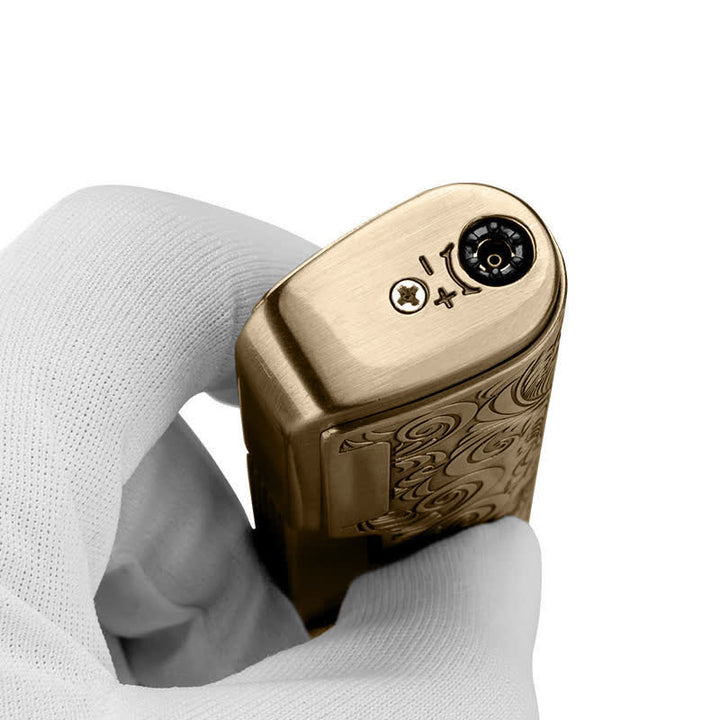 Retro Carved Lighter Set & Cigar Cutter - image 5