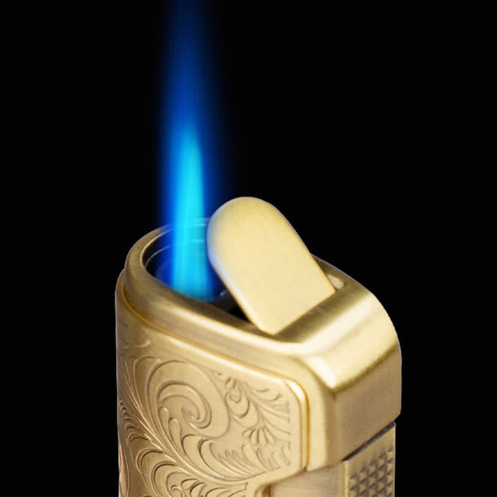 Retro Carved Lighter Set & Cigar Cutter - image 3