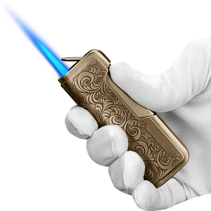 Retro Carved Lighter Set & Cigar Cutter - image 4
