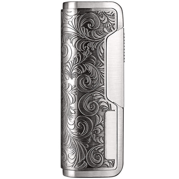 Retro Carved Lighter Set & Cigar Cutter - Lighter - Silver - image 17