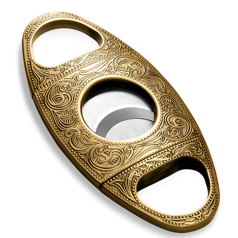 Retro Carved Lighter Set & Cigar Cutter - Cigar Cutter - Gold - image 13
