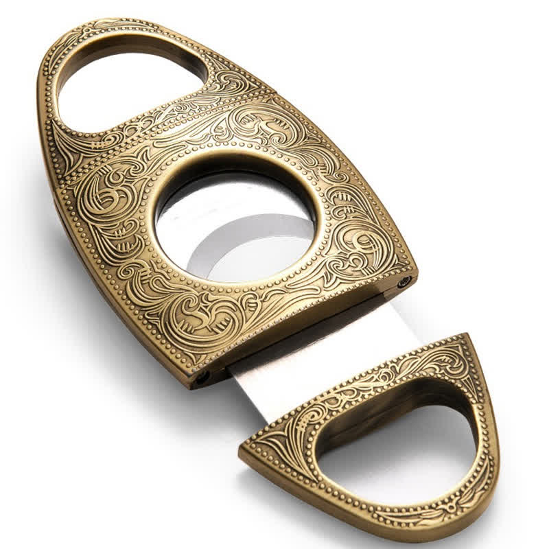 Retro Carved Lighter Set & Cigar Cutter - image 14