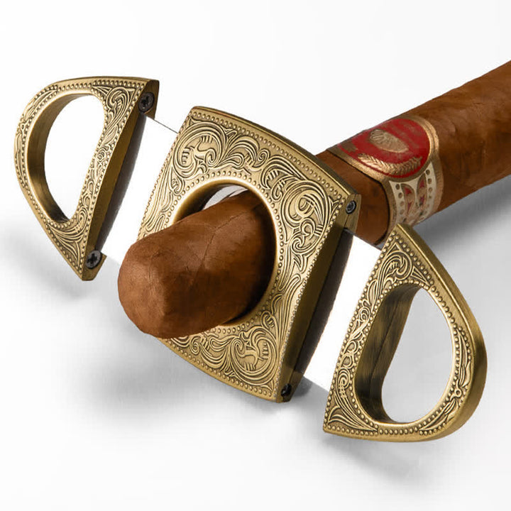 Retro Carved Lighter Set & Cigar Cutter - image 12