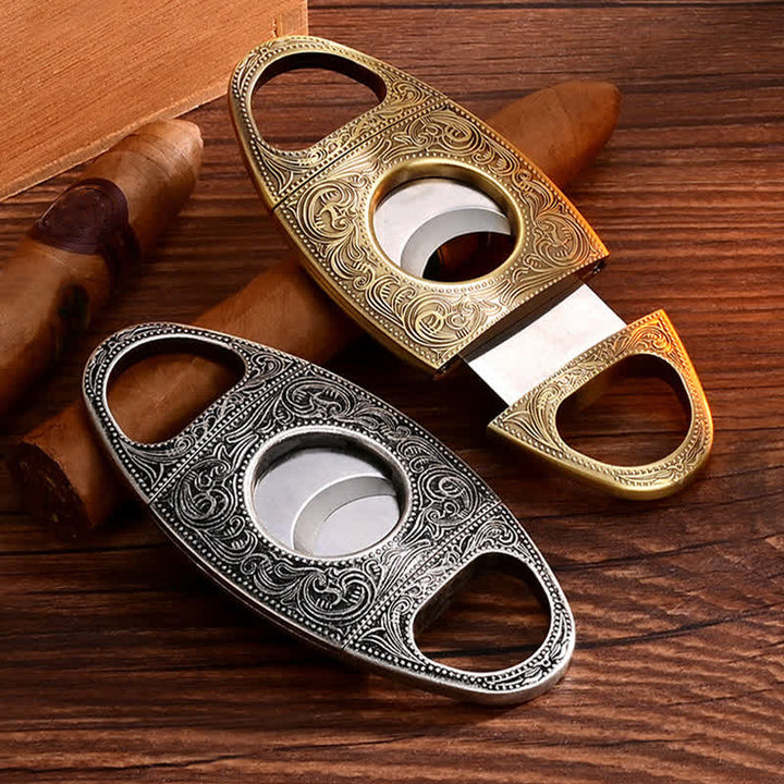 Retro Carved Lighter Set & Cigar Cutter - image 11