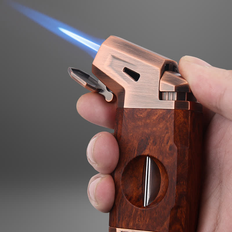 Vintage Jet Flame Herb Butane Lighter & Cigar Cutter - image 6