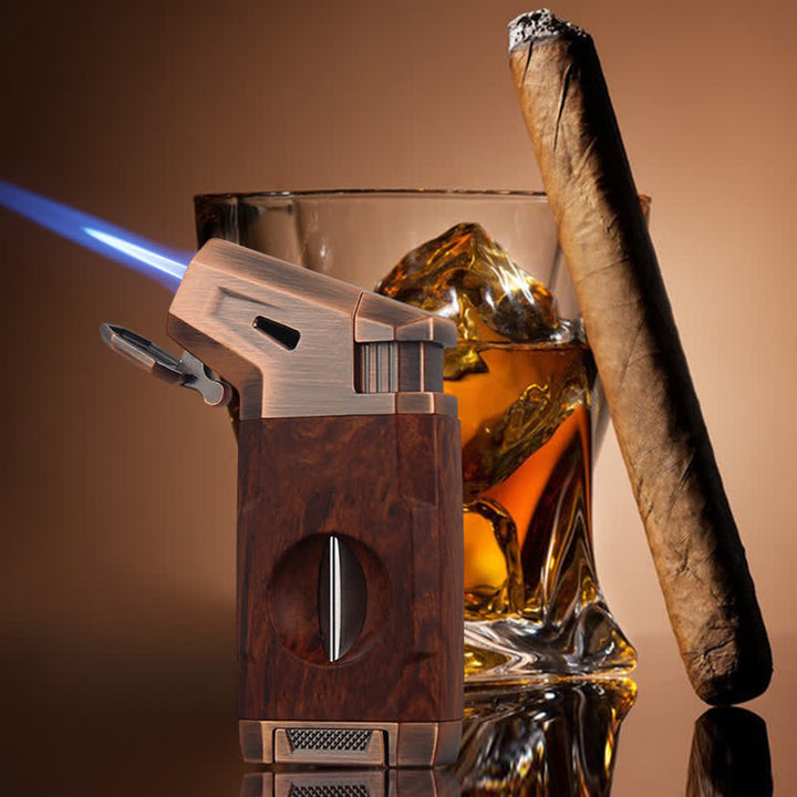 Vintage Jet Flame Herb Butane Lighter & Cigar Cutter - image 0