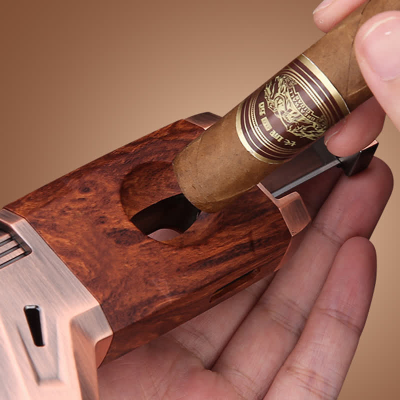Vintage Jet Flame Herb Butane Lighter & Cigar Cutter - image 2