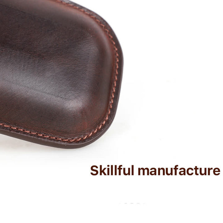 Brown Portable Cigar Humidor Leather Cigar Case (for Two Cigars)  - image 8