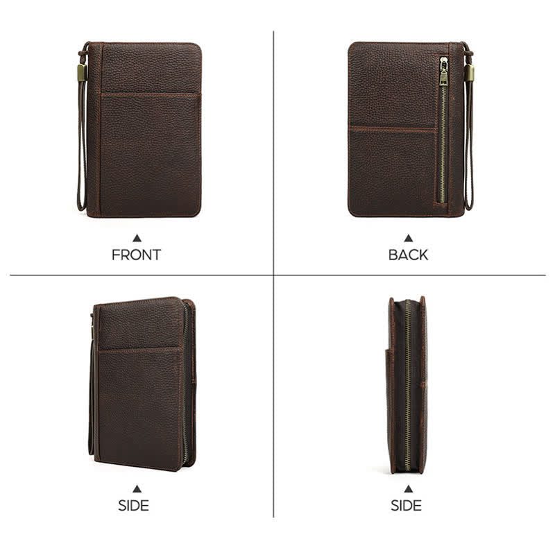 Travel Large Capacity Zipper Leather Cigar Case (For Five Cigars) - image 8