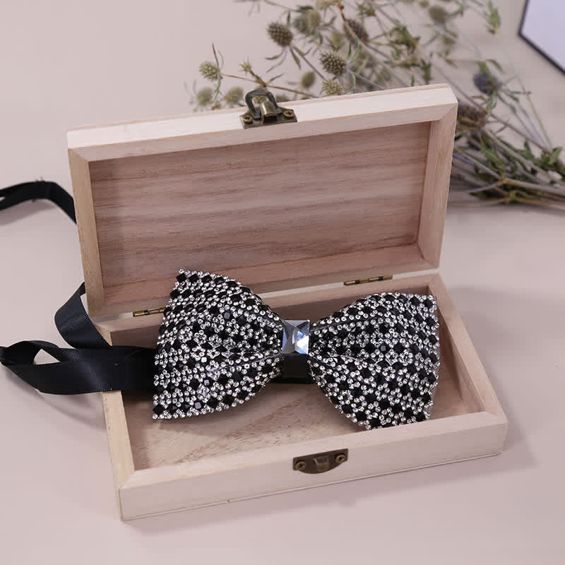 Men's Exquisite Crystal Rhinestone Bow Tie - image 0