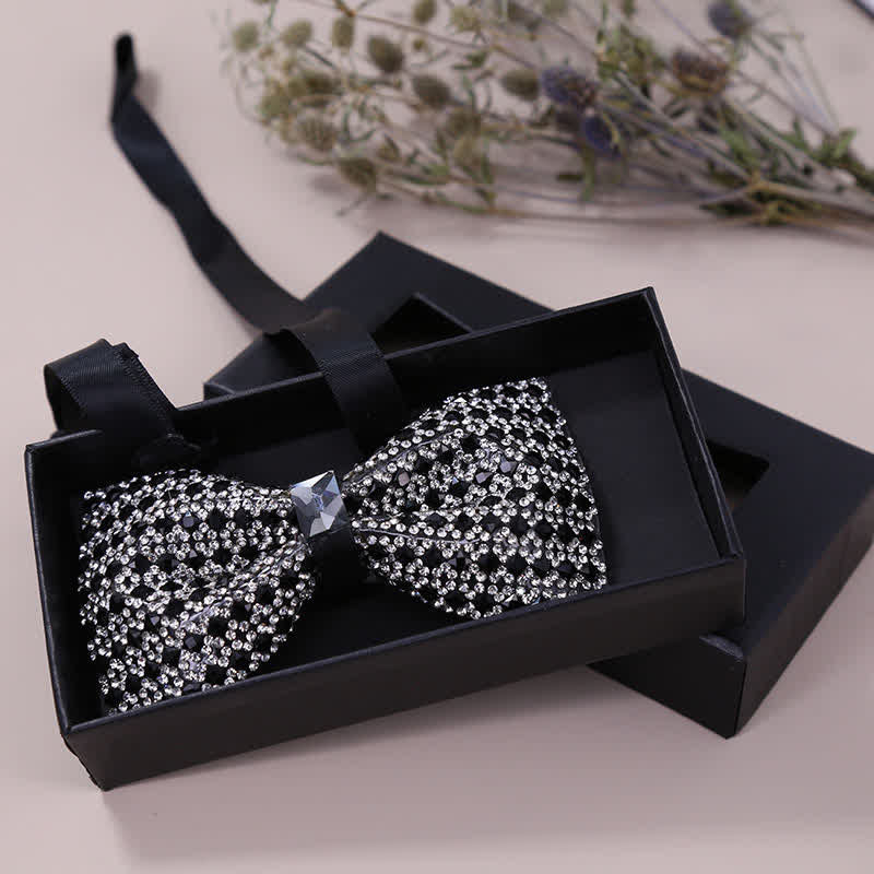 Men's Exquisite Crystal Rhinestone Bow Tie - image 4
