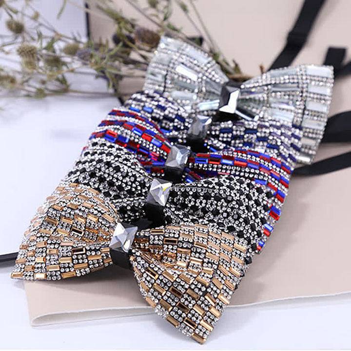 Men's Exquisite Crystal Rhinestone Bow Tie - image 1