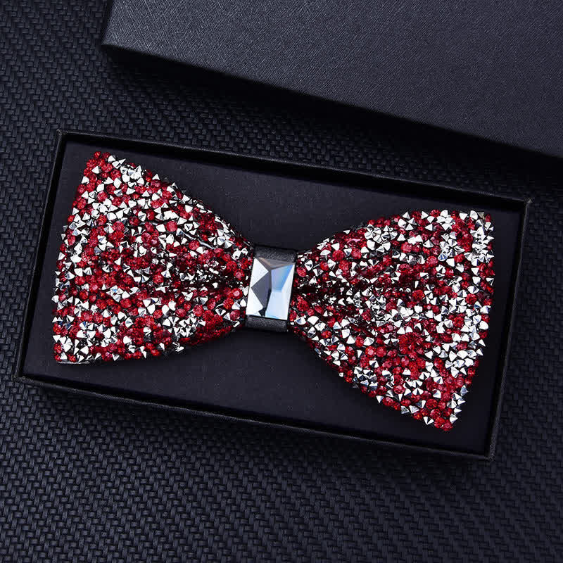 Men's Casual Fashion Crystal Rhinestone Bow Tie - image 8
