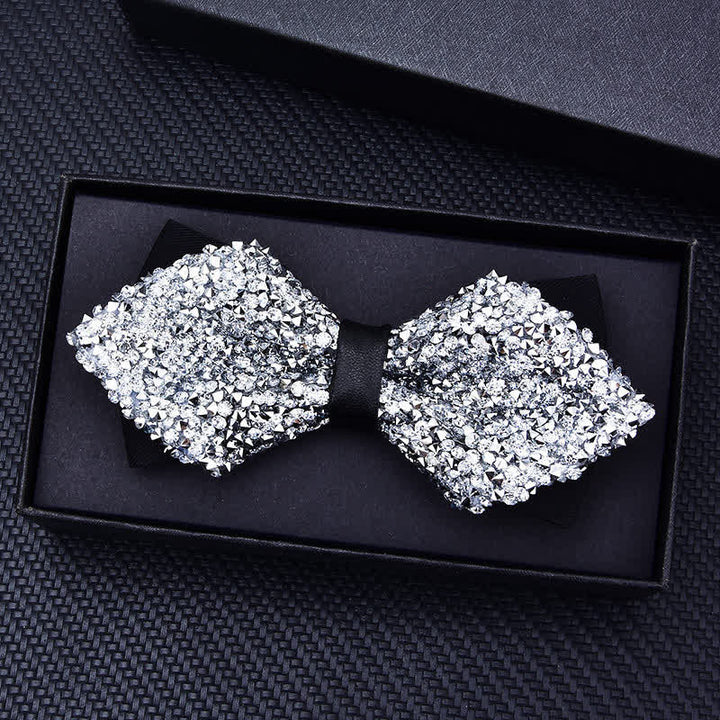 Men's Casual Fashion Crystal Rhinestone Bow Tie - image 4