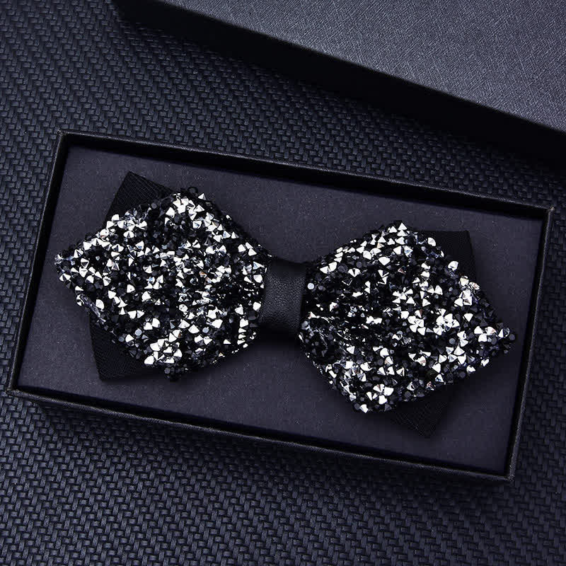 Men's Casual Fashion Crystal Rhinestone Bow Tie - image 6