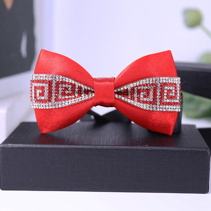 Men's Black Base Sparkling Stones Rhinestone Bow Tie - Style #14 - image 22
