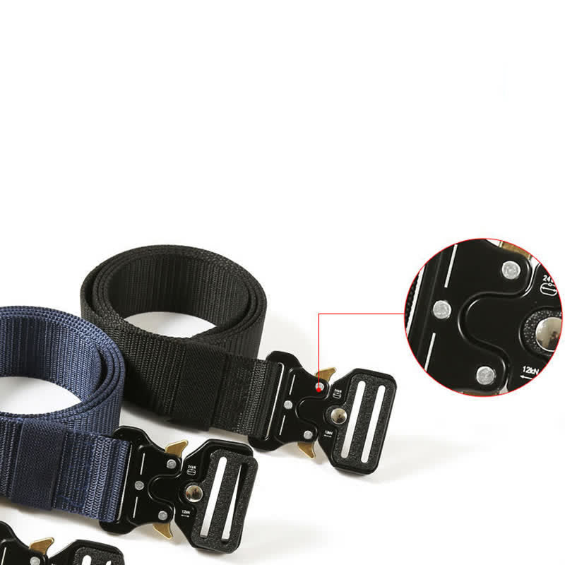Men's Heavy Duty Release Buttons Tactical Belt - image 6