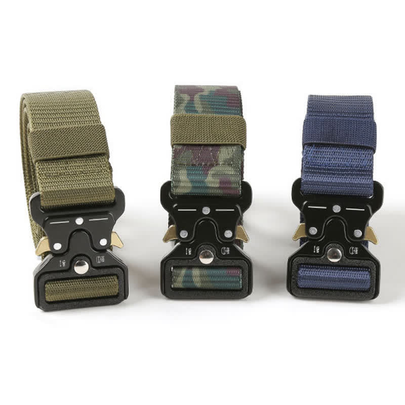 Men's Heavy Duty Release Buttons Tactical Belt - image 7