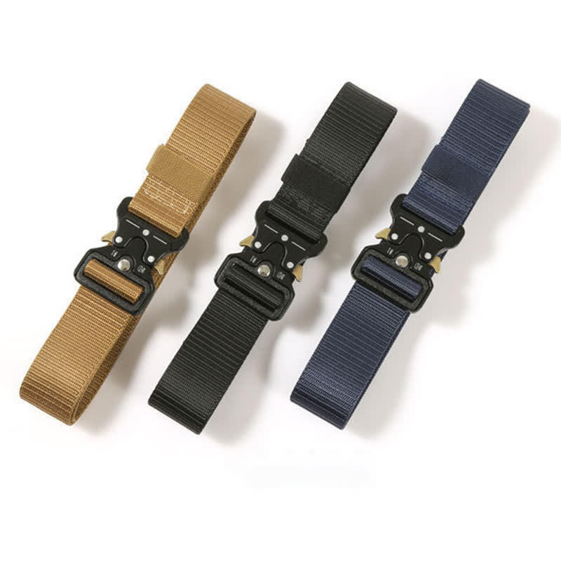 Men's Heavy Duty Release Buttons Tactical Belt - image 9
