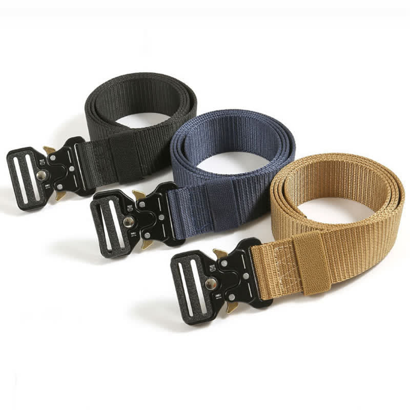 Men's Heavy Duty Release Buttons Tactical Belt - image 8