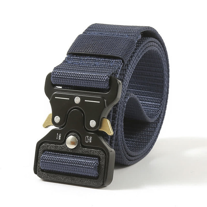 Men's Heavy Duty Release Buttons Tactical Belt - Navy - 48" - image 13