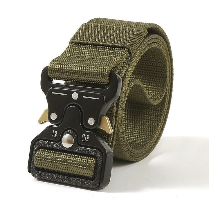 Men's Heavy Duty Release Buttons Tactical Belt - Army Green - 48" - image 12