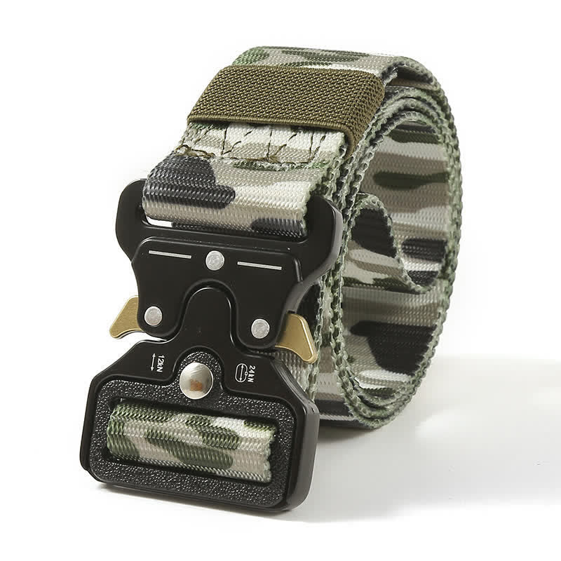 Men's Heavy Duty Release Buttons Tactical Belt - Light Green - 48" - image 18