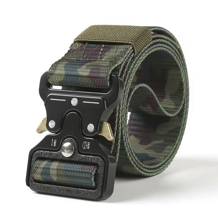 Men's Heavy Duty Release Buttons Tactical Belt - Dark Green - 48" - image 16
