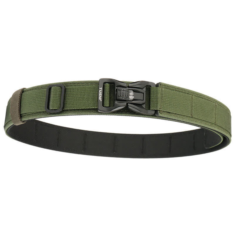 Men's Thickened Double-Locked Quick Release Buckle Tactical Belt - Army Green - 40" - image 10