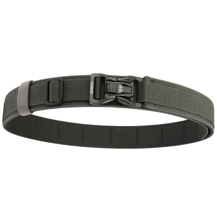 Men's Thickened Double-Locked Quick Release Buckle Tactical Belt - Dark Gray - 40" - image 12
